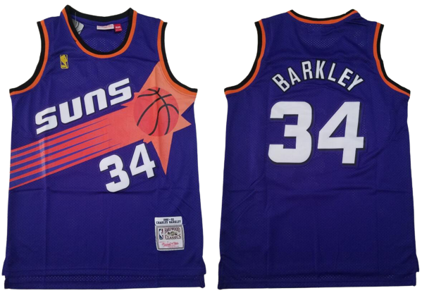 Jersey Barkley 34 Phoenix Suns Morado
