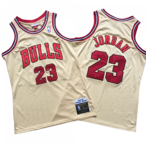 Jersey Michael Jordan #23 Bulls Gold 95-96