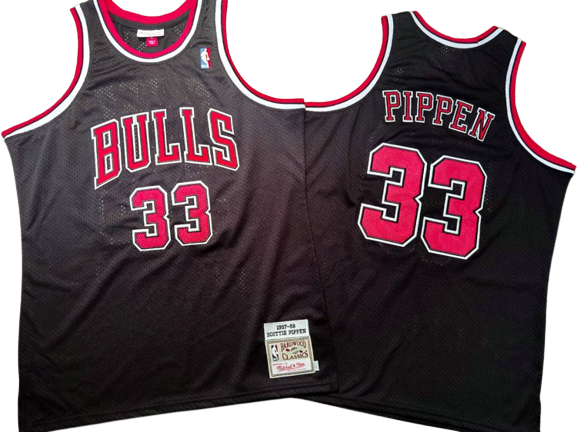 Jersey Scottie Pippen #33 Chicago Bulls negro