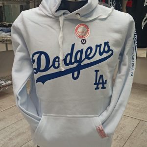sudadera hoodie Dodgers blanco