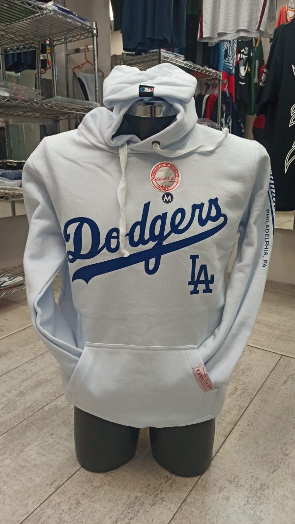 sudadera hoodie Dodgers blanco