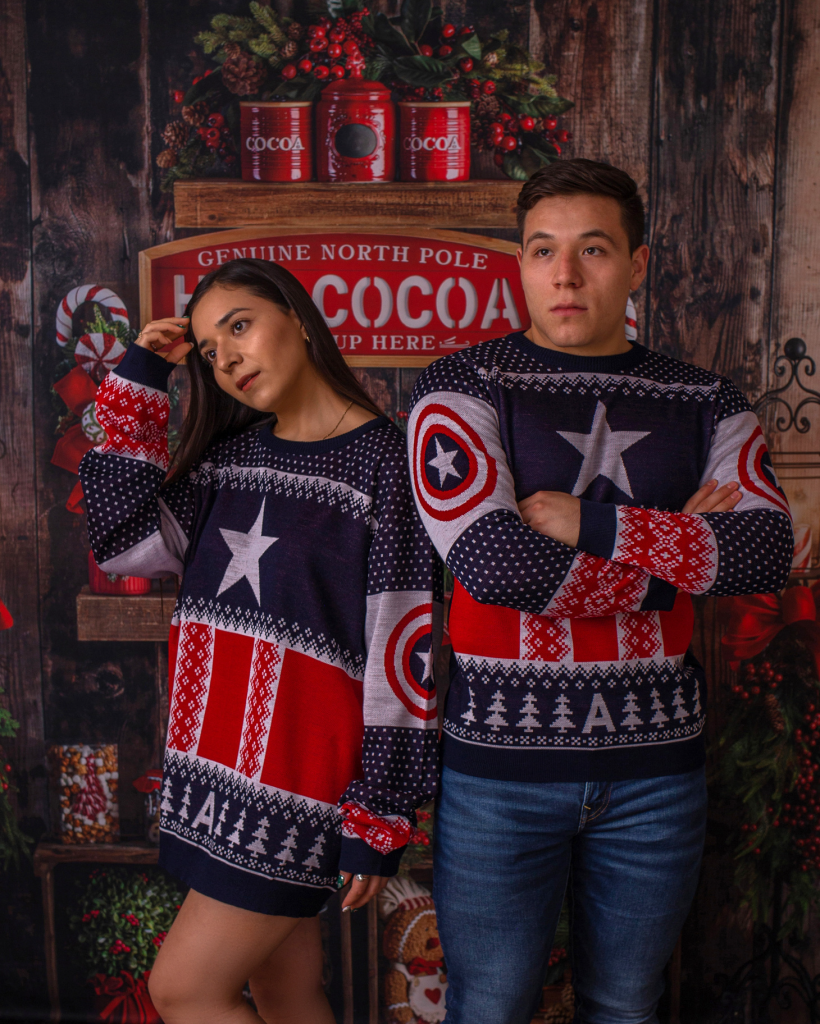 Ugly Sweaters Suéter Navideño Capitán América - Parcerito-Online