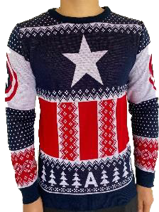 Ugly Sweaters Suéter Navideño Capitán América