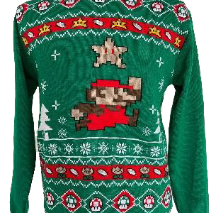 Ugly Sweaters-Suéter Mario Bros Verde