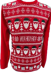 Ugly Sweaters-Suéter Navidad Santa Rojo